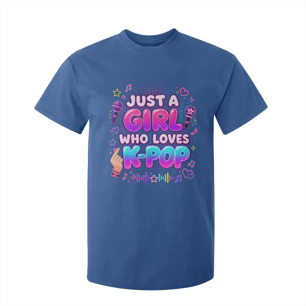 Kpop Lover T Shirt For Kid Just a Girl Who Loves K-Pop Korean Music