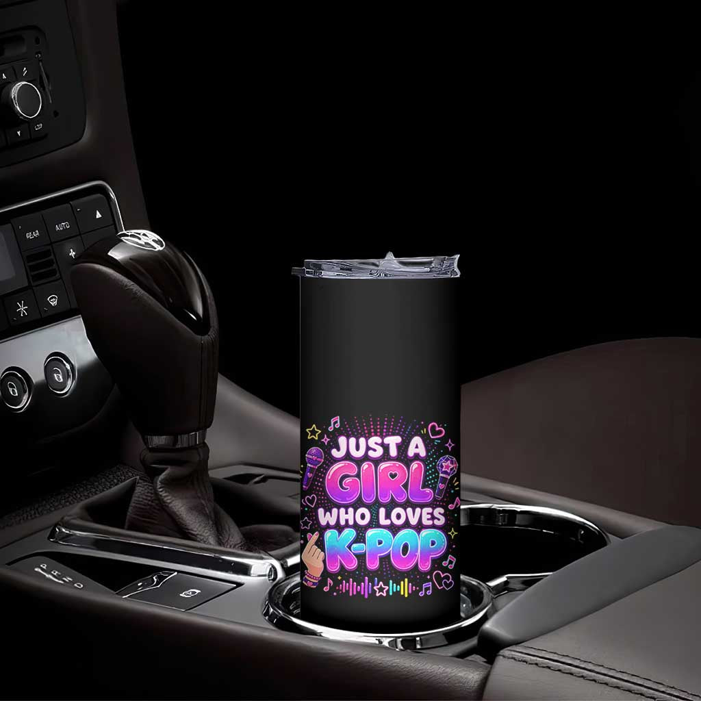 Kpop Lover Skinny Tumbler Just a Girl Who Loves K-Pop Korean Music TS10 Print Your Wear