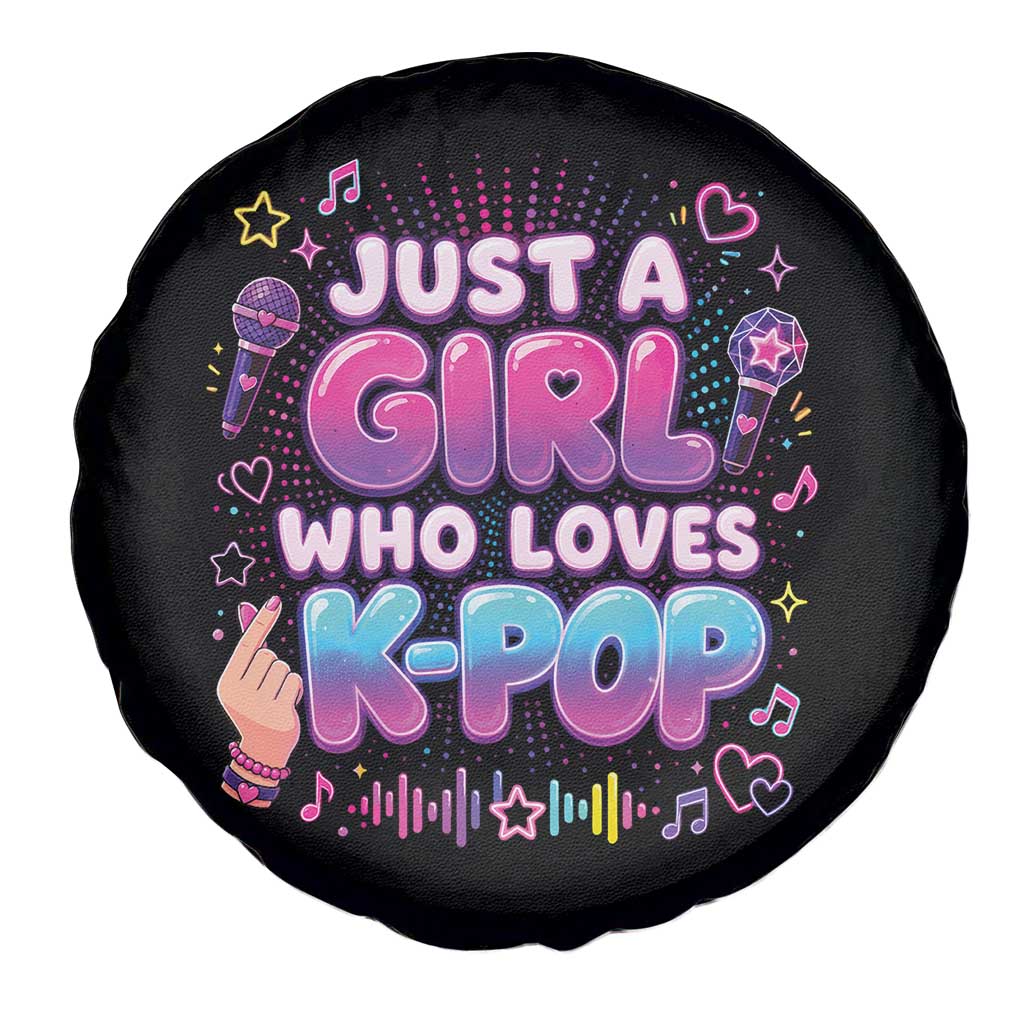 Kpop Lover Spare Tire Cover Just a Girl Who Loves K-Pop Korean Music