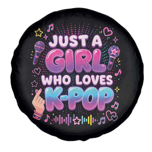 Kpop Lover Spare Tire Cover Just a Girl Who Loves K-Pop Korean Music