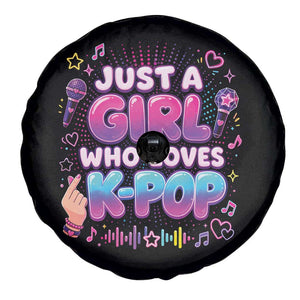 Kpop Lover Spare Tire Cover Just a Girl Who Loves K-Pop Korean Music
