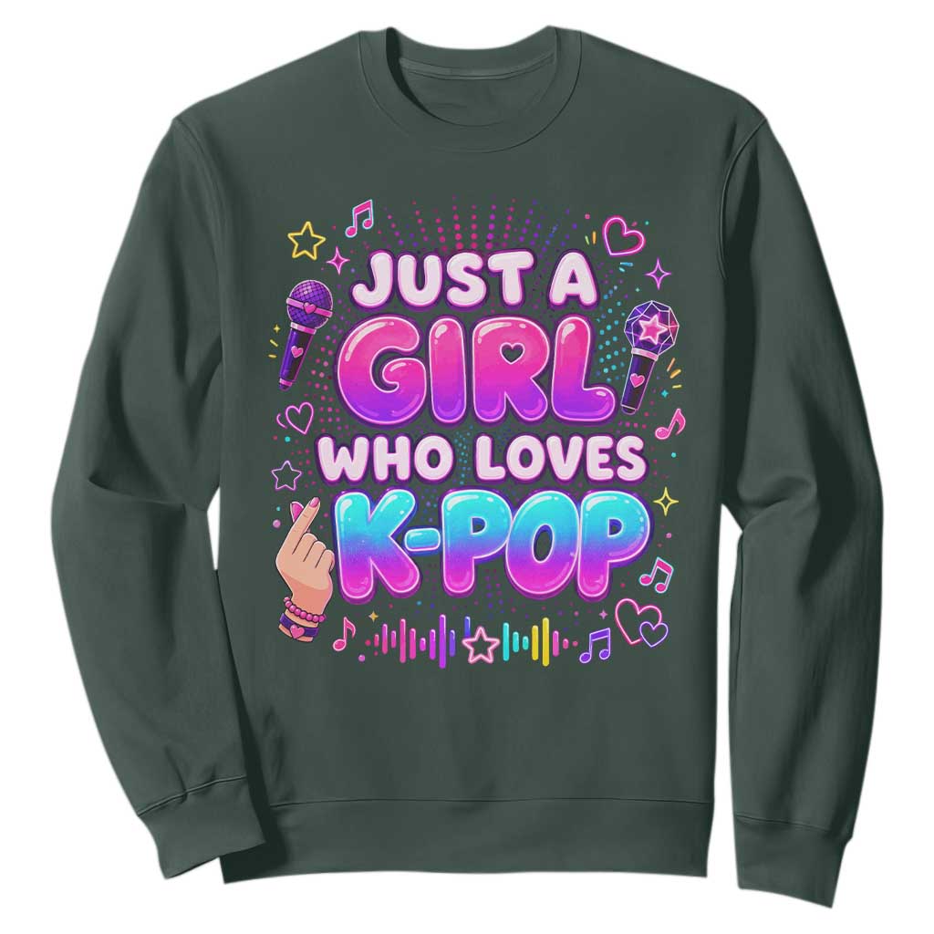 Kpop Lover Sweatshirt Just a Girl Who Loves K-Pop Korean Music