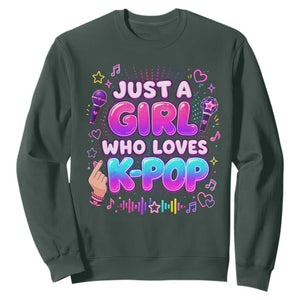 Kpop Lover Sweatshirt Just a Girl Who Loves K-Pop Korean Music