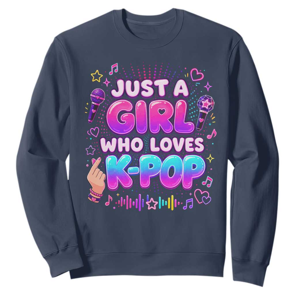Kpop Lover Sweatshirt Just a Girl Who Loves K-Pop Korean Music
