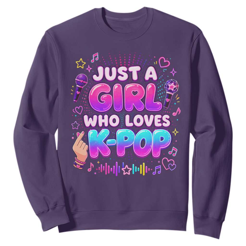 Kpop Lover Sweatshirt Just a Girl Who Loves K-Pop Korean Music