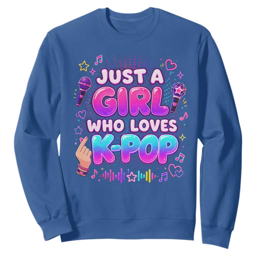 Kpop Lover Sweatshirt Just a Girl Who Loves K-Pop Korean Music