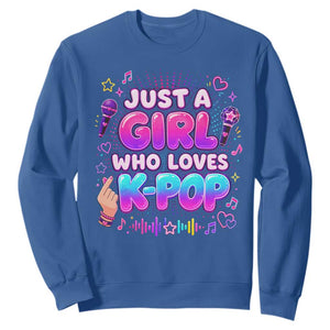 Kpop Lover Sweatshirt Just a Girl Who Loves K-Pop Korean Music