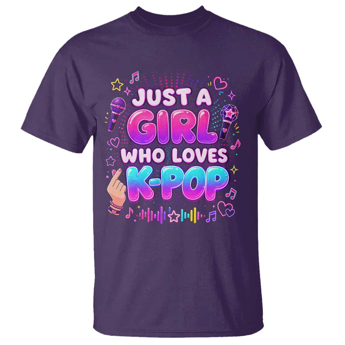 Kpop Lover T Shirt Just a Girl Who Loves K-Pop Korean Music