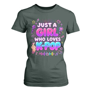 Kpop Lover T Shirt For Women Just a Girl Who Loves K-Pop Korean Music