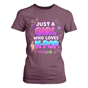 Kpop Lover T Shirt For Women Just a Girl Who Loves K-Pop Korean Music