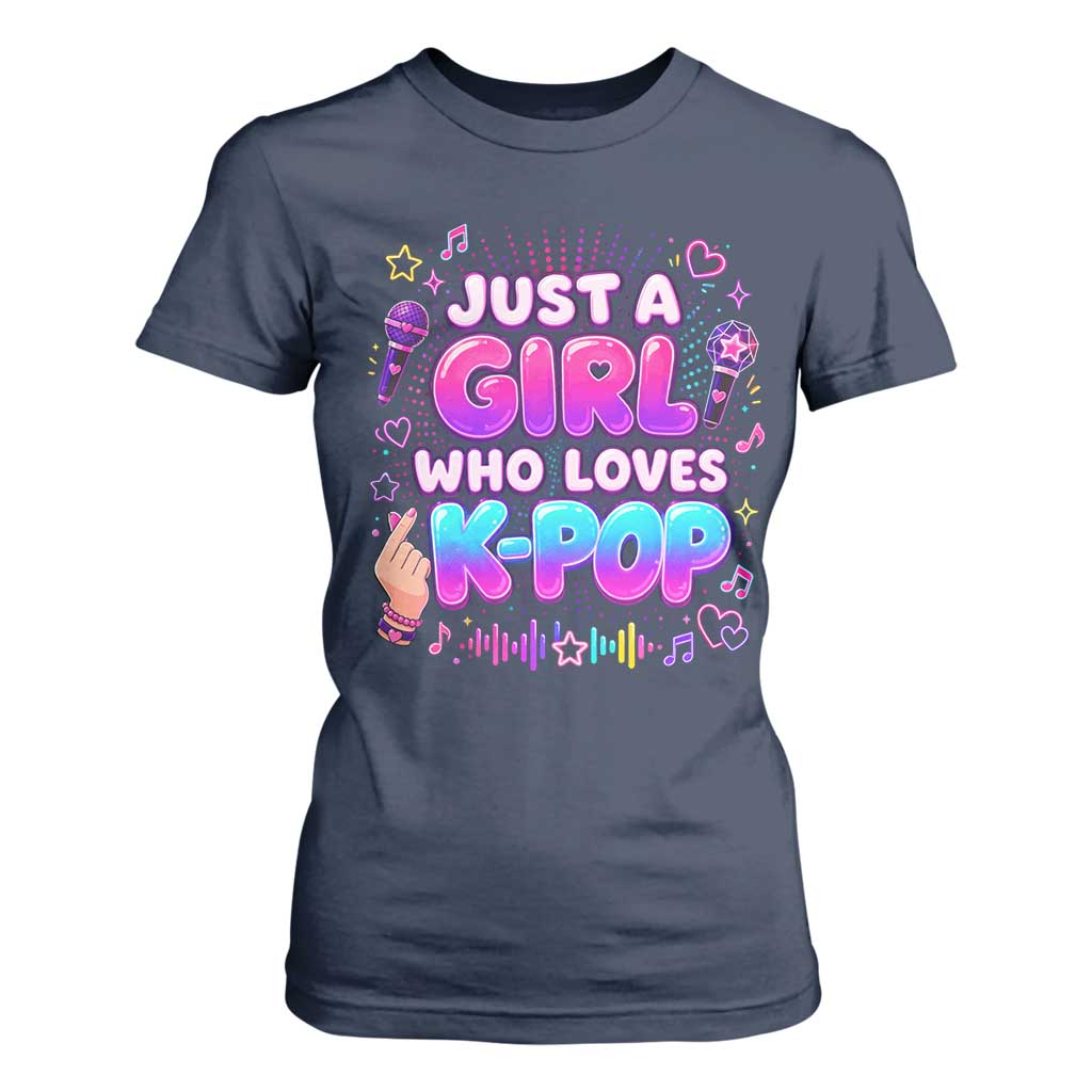 Kpop Lover T Shirt For Women Just a Girl Who Loves K-Pop Korean Music