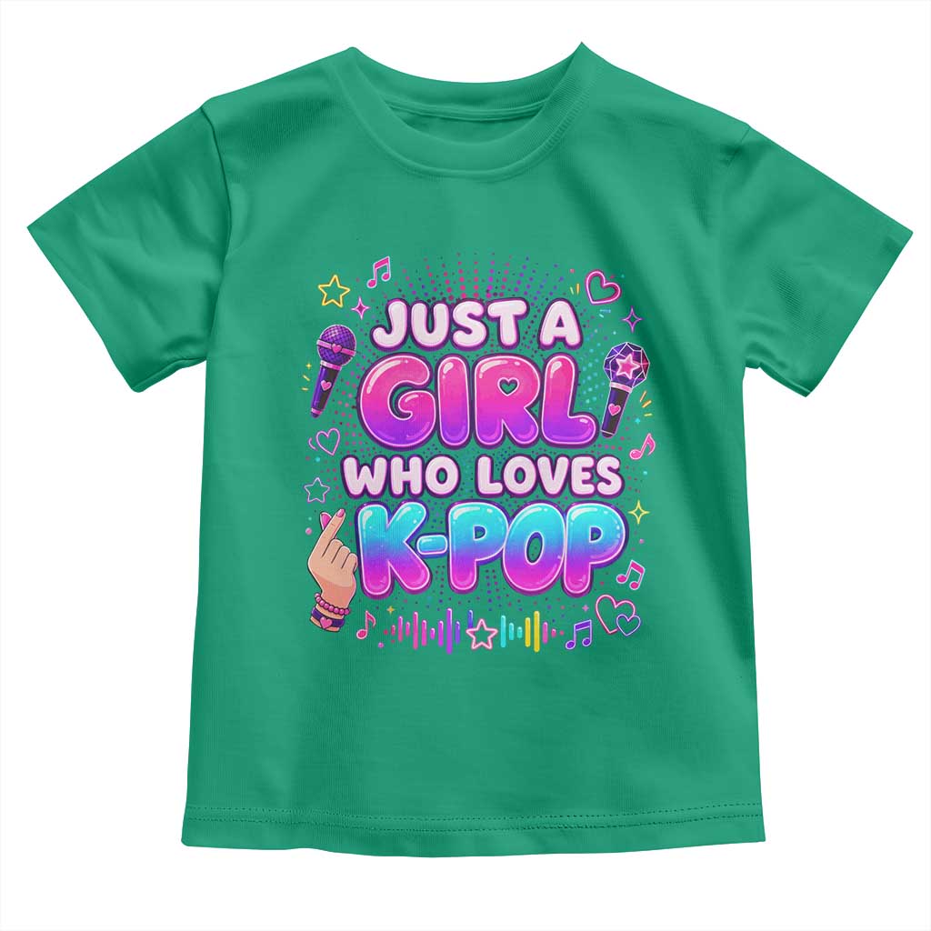 Kpop Lover Toddler T Shirt Just a Girl Who Loves K-Pop Korean Music