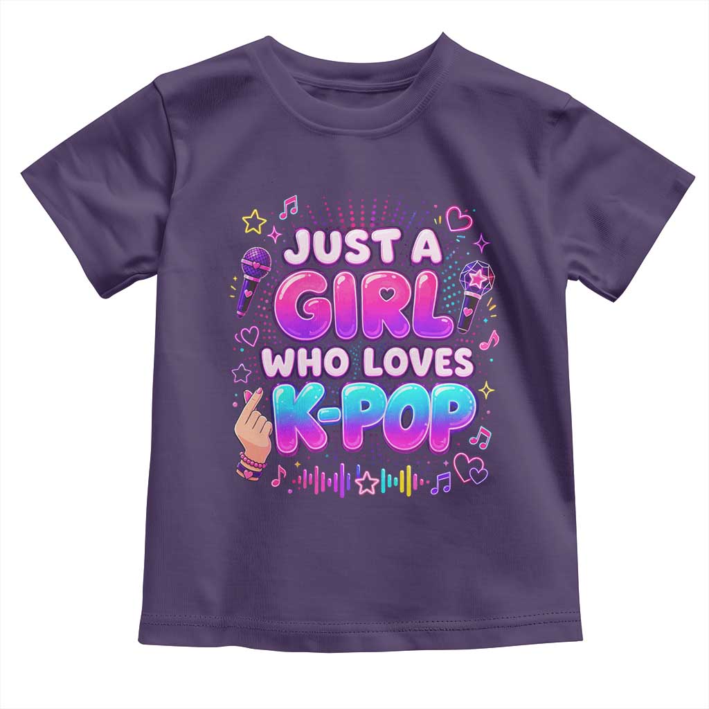 Kpop Lover Toddler T Shirt Just a Girl Who Loves K-Pop Korean Music