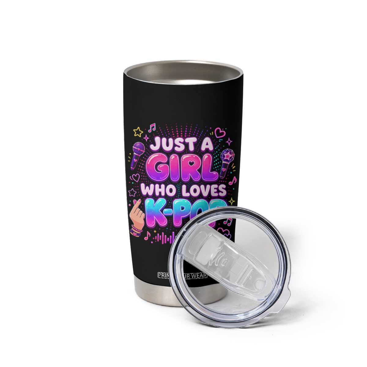 Kpop Lover Tumbler Cup Just a Girl Who Loves K-Pop Korean Music