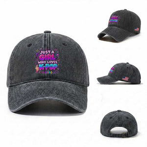 Kpop Lover Washed Cotton Baseball Cap Just a Girl Who Loves K-Pop Korean Music