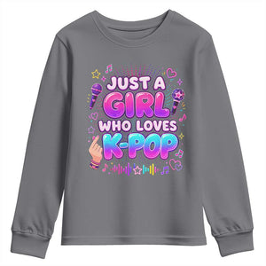 Kpop Lover Youth Sweatshirt Just a Girl Who Loves K-Pop Korean Music