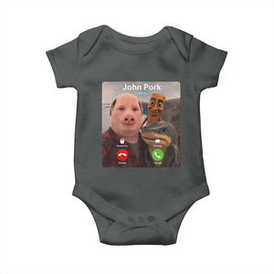 Tung Tung Tung Sahur John Pork Calling Baby Onesie Tralalero Tralala Meme Brainrot Funny