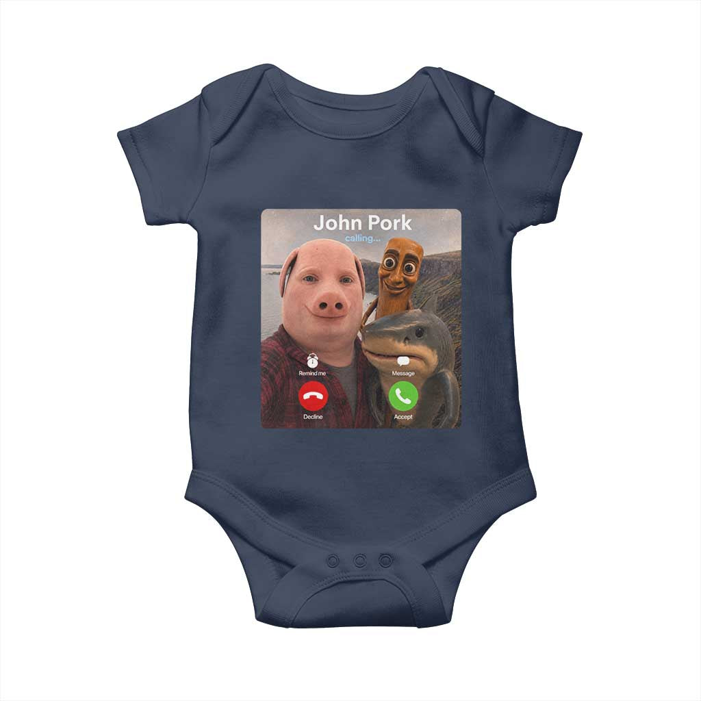 Tung Tung Tung Sahur John Pork Calling Baby Onesie Tralalero Tralala Meme Brainrot Funny