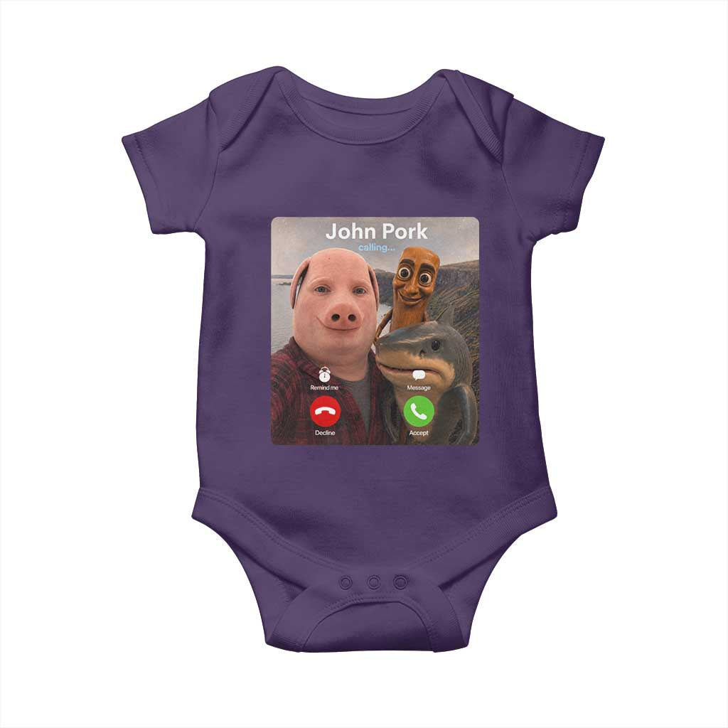 Tung Tung Tung Sahur John Pork Calling Baby Onesie Tralalero Tralala Meme Brainrot Funny