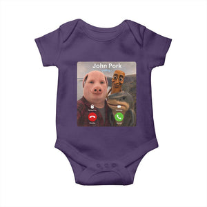 Tung Tung Tung Sahur John Pork Calling Baby Onesie Tralalero Tralala Meme Brainrot Funny