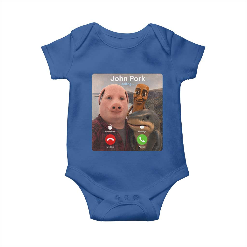 Tung Tung Tung Sahur John Pork Calling Baby Onesie Tralalero Tralala Meme Brainrot Funny