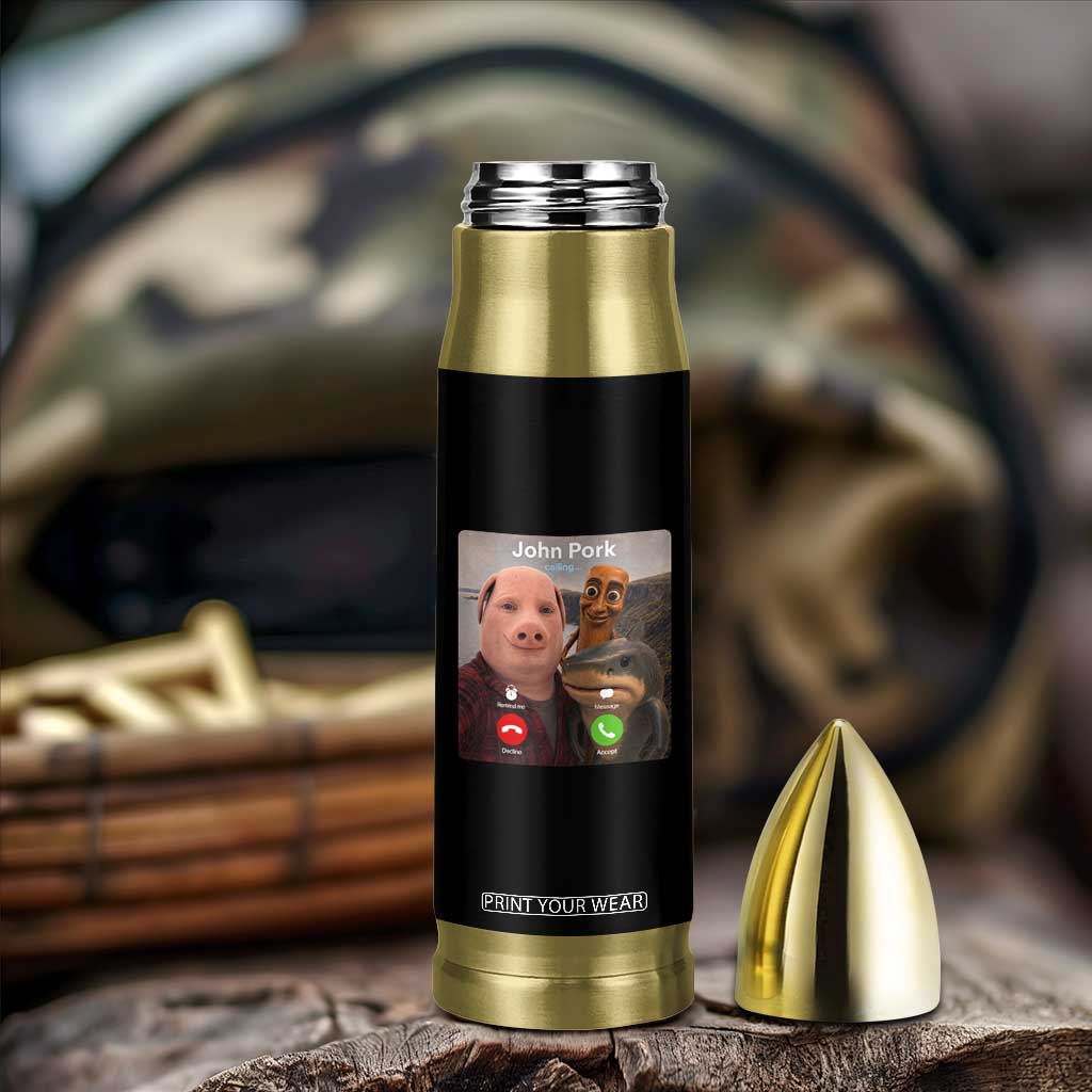 Tung Tung Tung Sahur John Pork Calling Bullet Tumbler Tralalero Tralala Meme Brainrot Funny