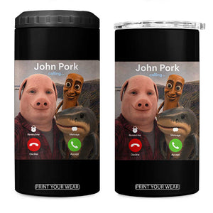 Tung Tung Tung Sahur John Pork Calling 4 in 1 Can Cooler Tumbler Tralalero Tralala Meme Brainrot Funny