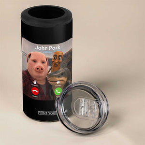 Tung Tung Tung Sahur John Pork Calling 4 in 1 Can Cooler Tumbler Tralalero Tralala Meme Brainrot Funny