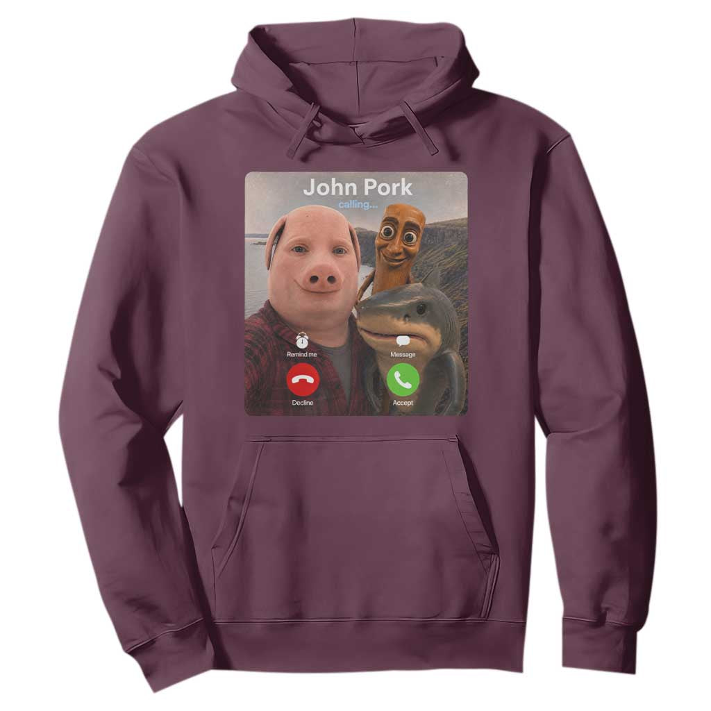Tung Tung Tung Sahur John Pork Calling Hoodie Tralalero Tralala Meme Brainrot Funny