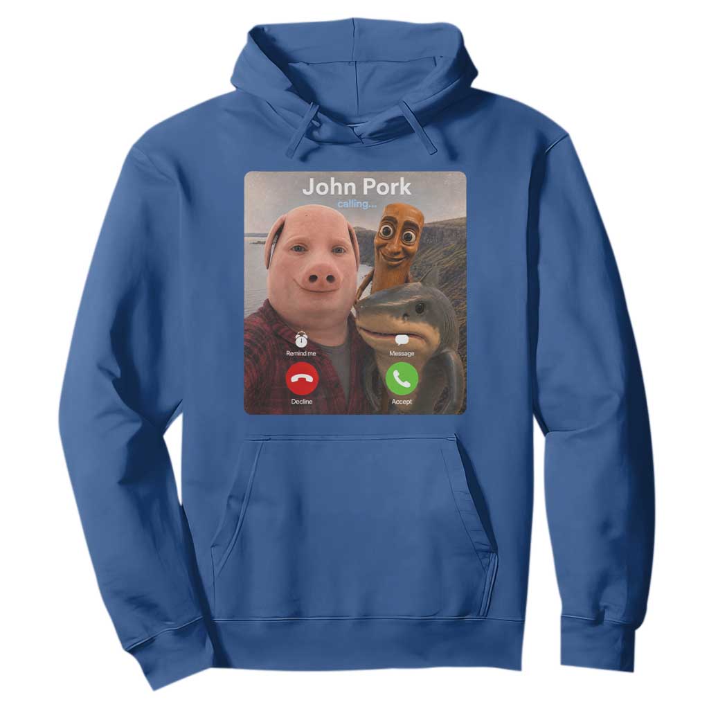 Tung Tung Tung Sahur John Pork Calling Hoodie Tralalero Tralala Meme Brainrot Funny