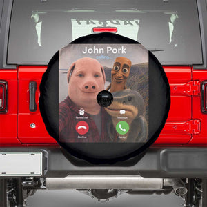 Tung Tung Tung Sahur John Pork Calling Spare Tire Cover Tralalero Tralala Meme Brainrot Funny
