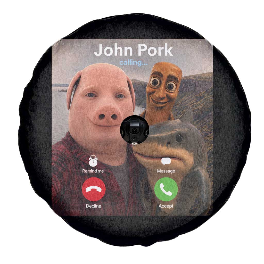 Tung Tung Tung Sahur John Pork Calling Spare Tire Cover Tralalero Tralala Meme Brainrot Funny