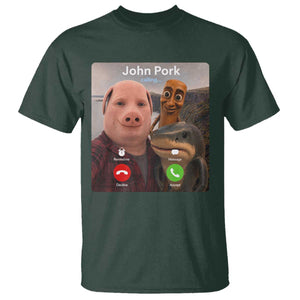 Tung Tung Tung Sahur John Pork Calling T Shirt Tralalero Tralala Meme Brainrot Funny