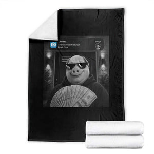 John Pork Meme Throw Blanket There Is Motion At Your Front Door Funny Brainrot