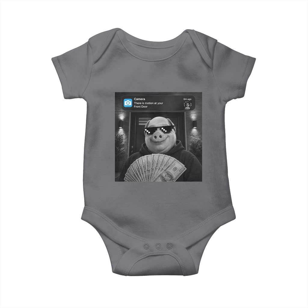 John Pork Meme Baby Onesie There Is Motion At Your Front Door Funny Brainrot