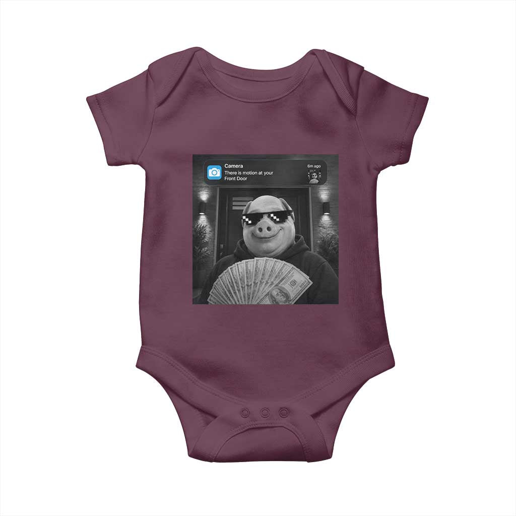 John Pork Meme Baby Onesie There Is Motion At Your Front Door Funny Brainrot