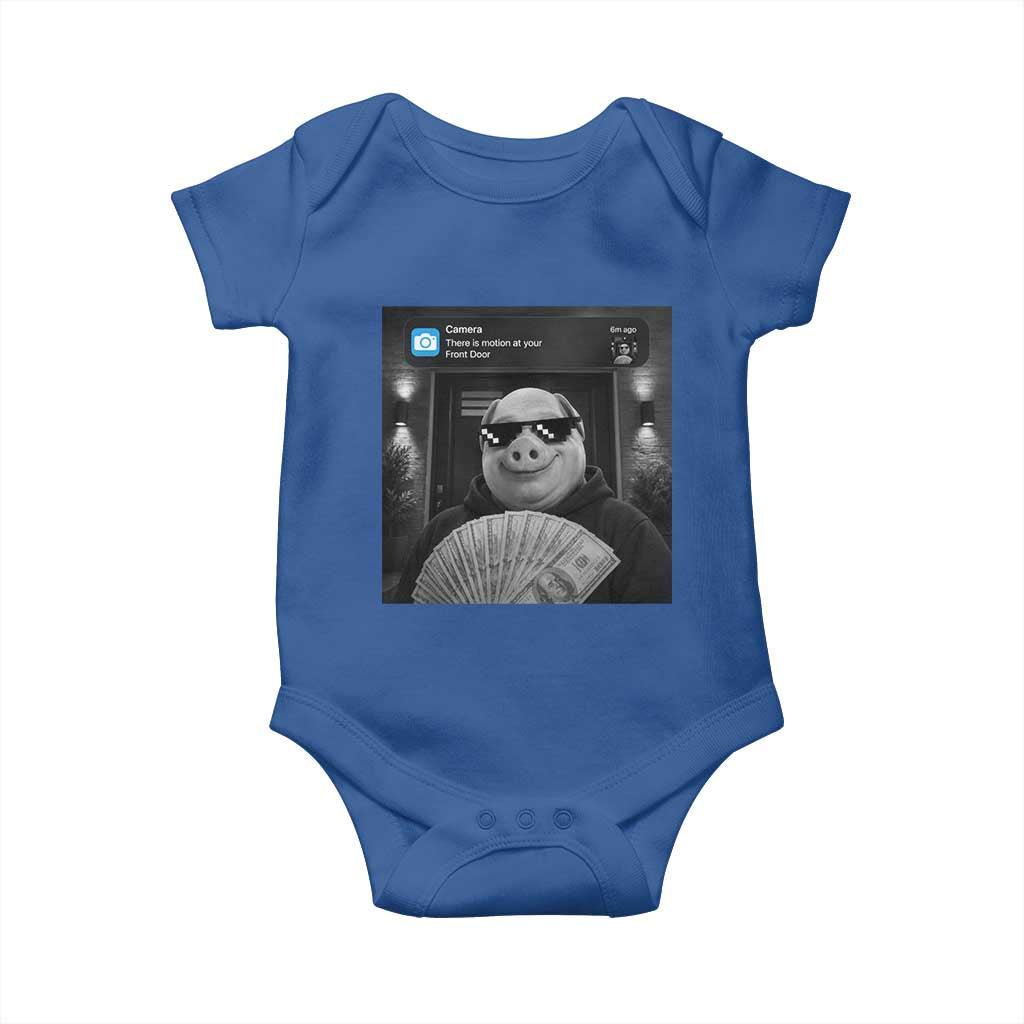 John Pork Meme Baby Onesie There Is Motion At Your Front Door Funny Brainrot