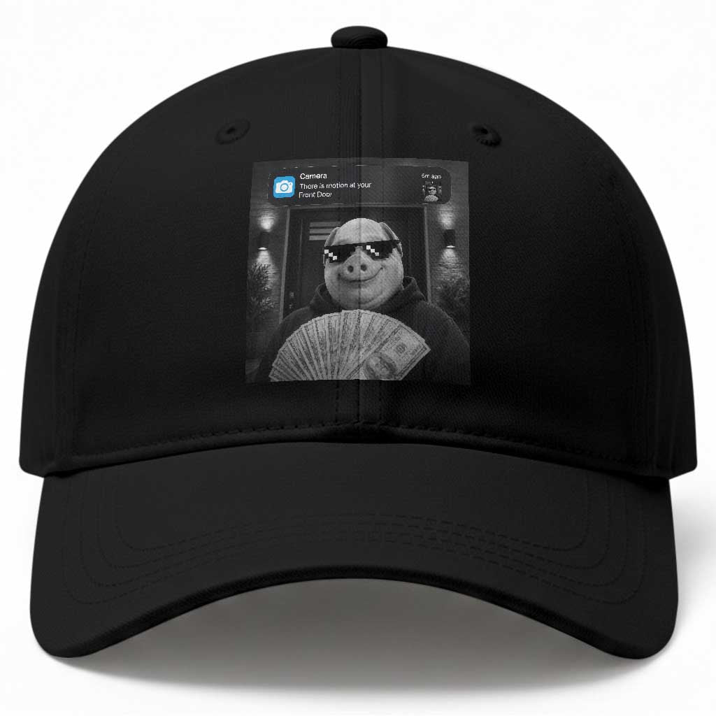 John Pork Meme Baseball Cap There Is Motion At Your Front Door Funny Brainrot
