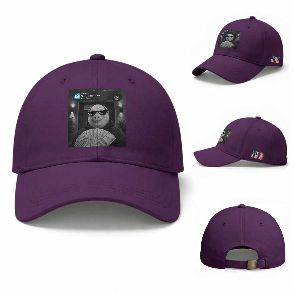 John Pork Meme Baseball Cap There Is Motion At Your Front Door Funny Brainrot