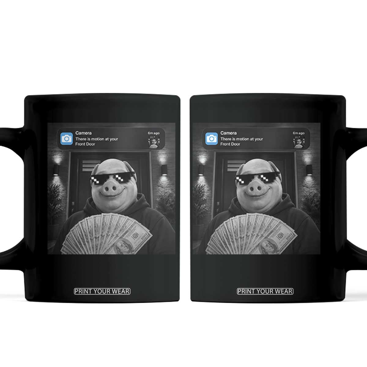 John Pork Meme Coffee Mug There Is Motion At Your Front Door Funny Brainrot