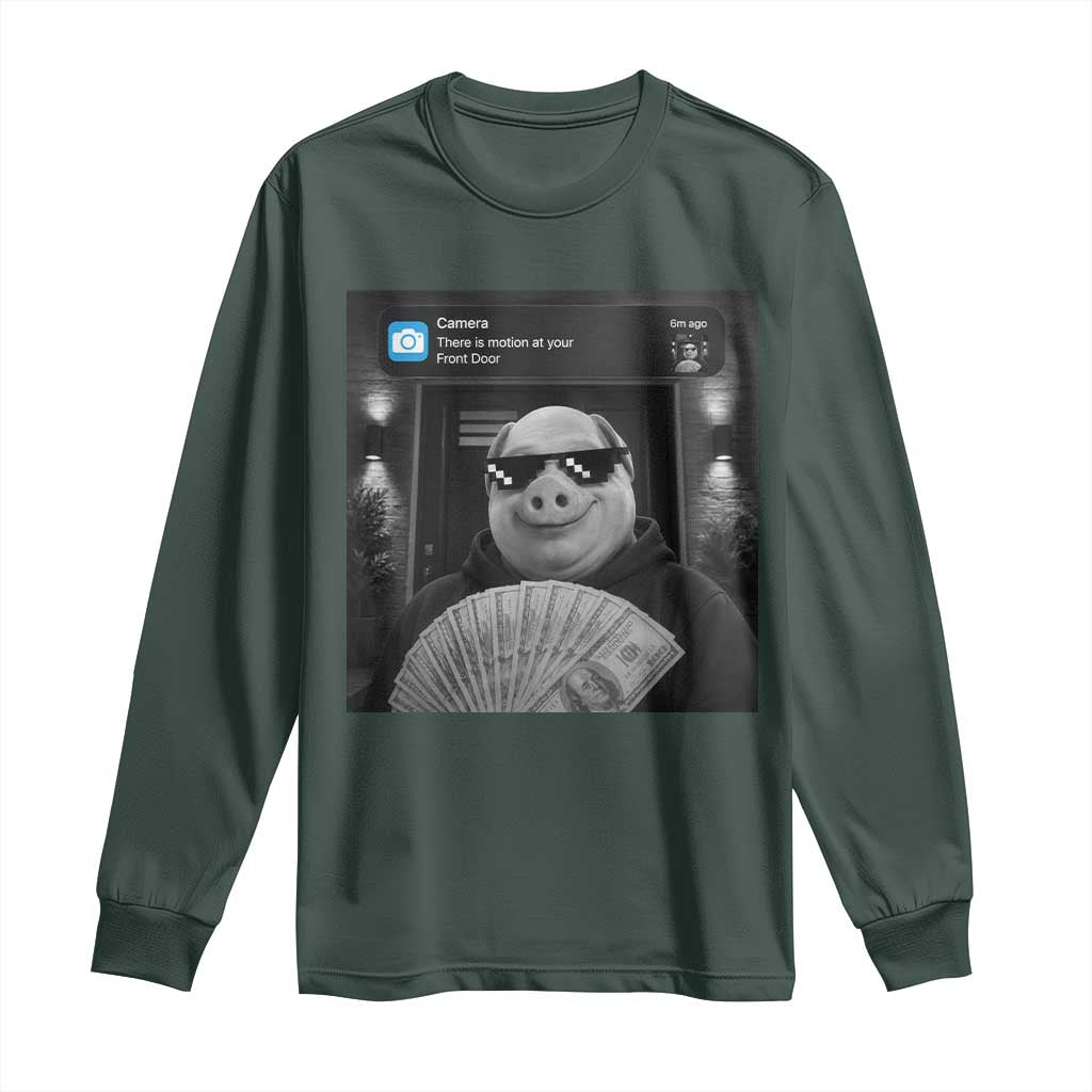 John Pork Meme Long Sleeve Shirt There Is Motion At Your Front Door Funny Brainrot