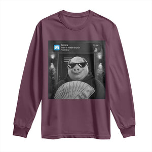 John Pork Meme Long Sleeve Shirt There Is Motion At Your Front Door Funny Brainrot