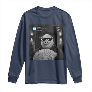 John Pork Meme Long Sleeve Shirt There Is Motion At Your Front Door Funny Brainrot