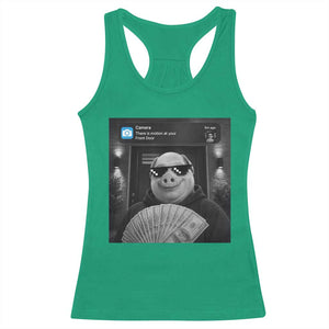 John Pork Meme Racerback Tank Top There Is Motion At Your Front Door Funny Brainrot