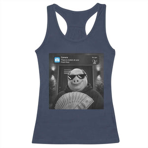 John Pork Meme Racerback Tank Top There Is Motion At Your Front Door Funny Brainrot