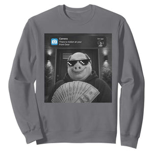 John Pork Meme Sweatshirt There Is Motion At Your Front Door Funny Brainrot