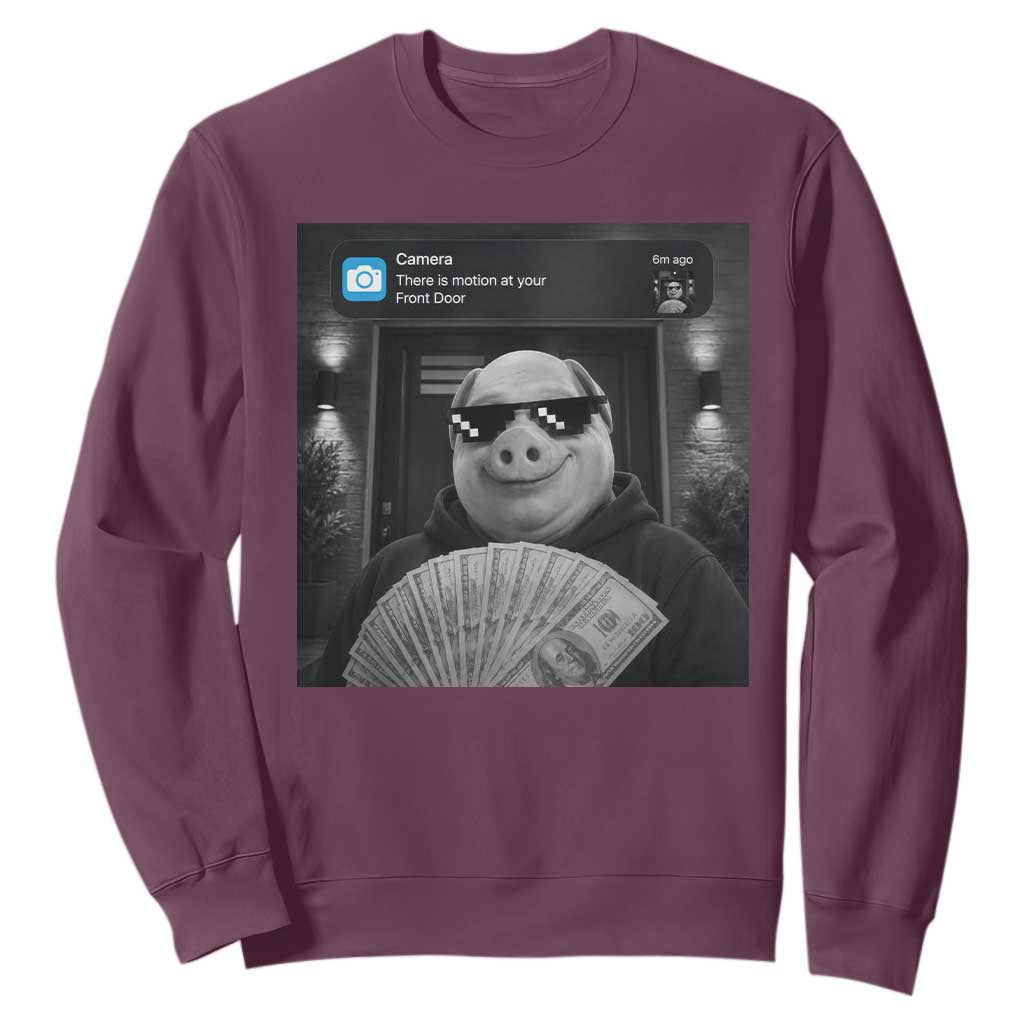 John Pork Meme Sweatshirt There Is Motion At Your Front Door Funny Brainrot