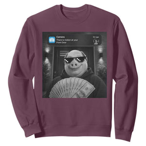 John Pork Meme Sweatshirt There Is Motion At Your Front Door Funny Brainrot