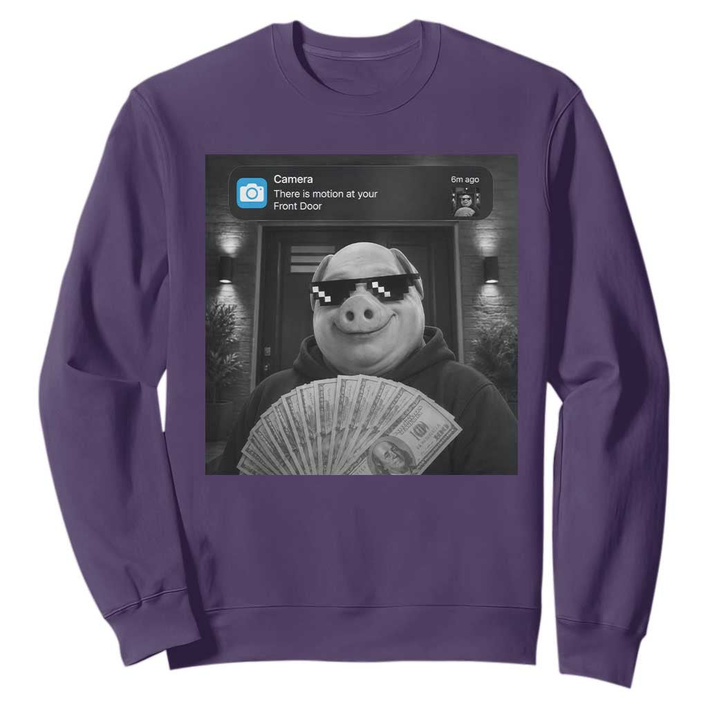 John Pork Meme Sweatshirt There Is Motion At Your Front Door Funny Brainrot