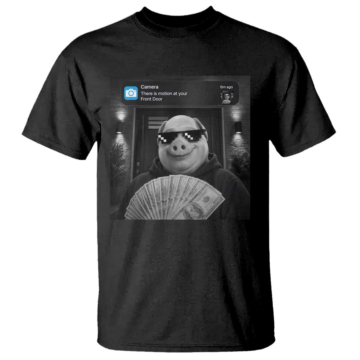 John Pork Meme T Shirt There Is Motion At Your Front Door Funny Brainrot TS10 Black Print Your Wear